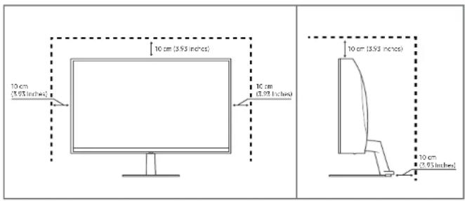 SAMSUNG C27T550 - Securing the Installation Space - 1