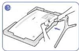SAMSUNG C27JG56QQN - Attaching the Stand (C32JG51FD\* / C32JG53FD\*) - 3