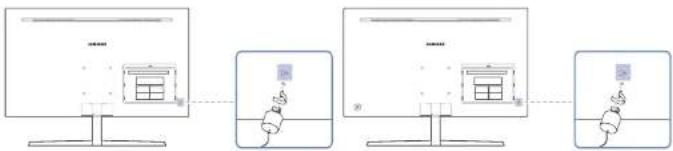 SAMSUNG C27JG56QQN - To lock an anti-theft locking device: - 1