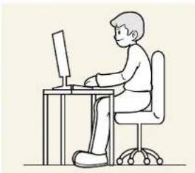 SAMSUNG C27JG56QQN - Correct posture to use the product - 1