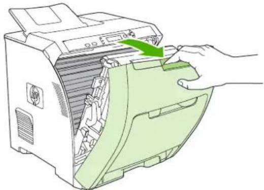 HP Color LaserJet 3600dn - To change the print cartridge - 1