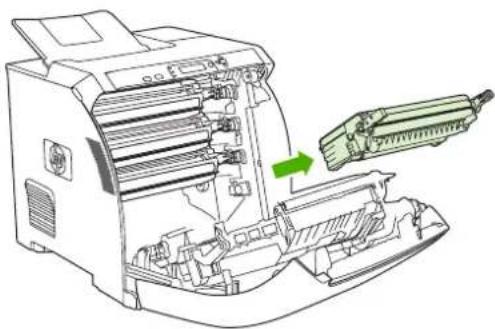 HP Color LaserJet 3600dn - To change the print cartridge - 3