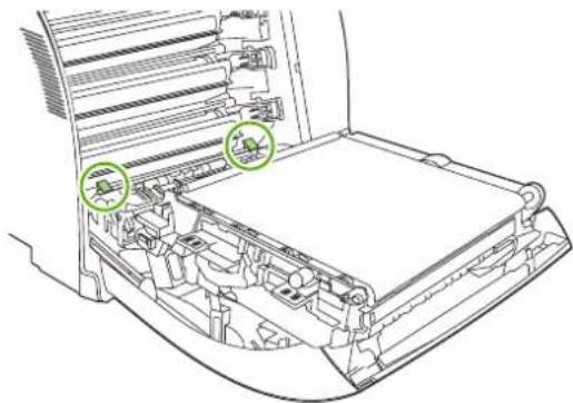 HP Color LaserJet 3600dn - Jam inside the fuser area (top cover) - 16