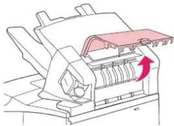 HP LaserJet 4350TN - To clear paper jams from the optional stacker or stapler/stacker - 1