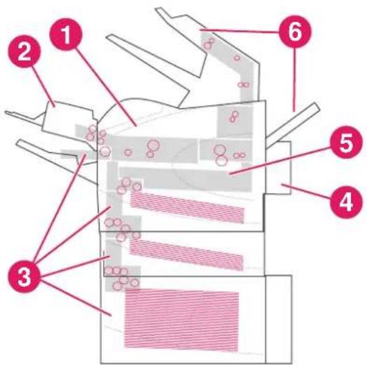 HP LaserJet 4350TN - Clearing jams - 1