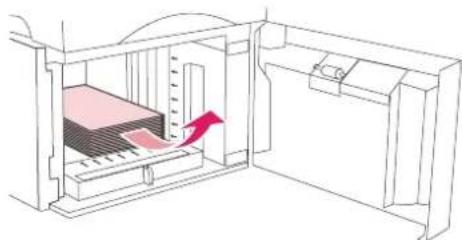HP LaserJet 4350TN - To load an optional 1,500-sheet tray - 2