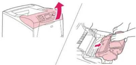 HP LaserJet 4350TN - To clear jams from the top-cover and print-cartridge areas - 1