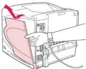 HP LaserJet 4350TN - To install a CompactFlash card - 4