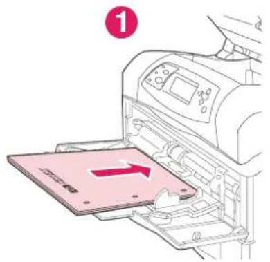 HP LaserJet 4350TN - Orientation of paper when a stapler is installed - 1
