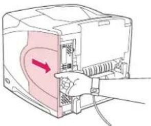 HP LaserJet 4350TN - To install a CompactFlash card - 3