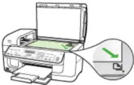 HP Officejet J6480 - To load an original on the scanner glass - 2