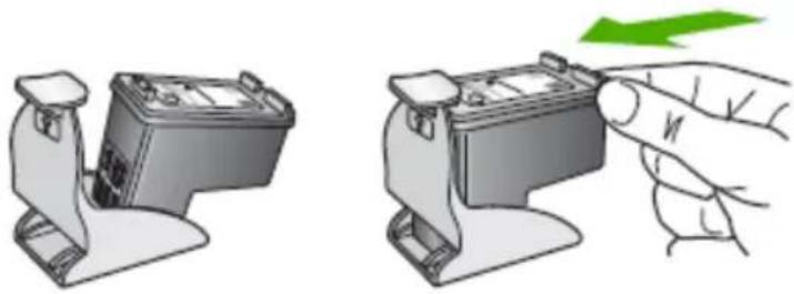 HP Officejet J6480 - To insert a print cartridge into the print cartridge protector - 1