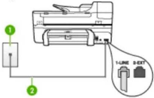 HP Officejet J6480 - Case F: Shared voice/fax line with voice mail - 2