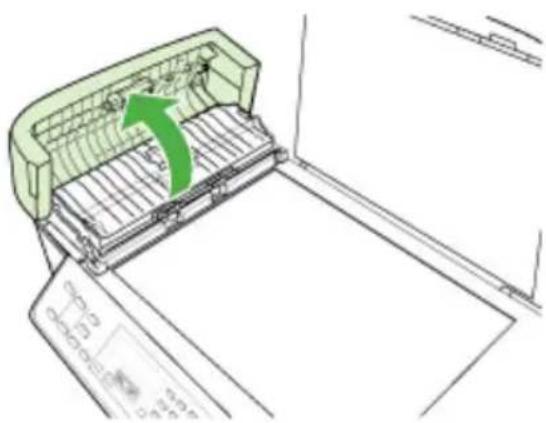 HP Officejet J6480 - To clear a paper jam in the automatic document feeder - 1