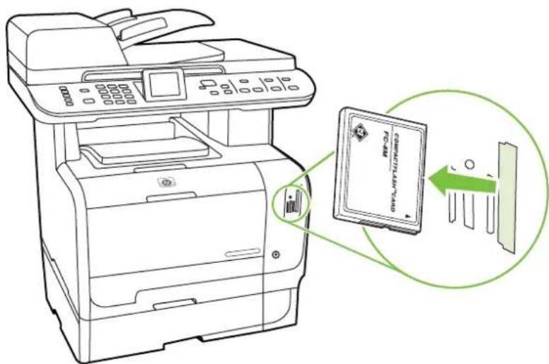 HP Color LaserJet CM2320n - Insert a memory card - 6