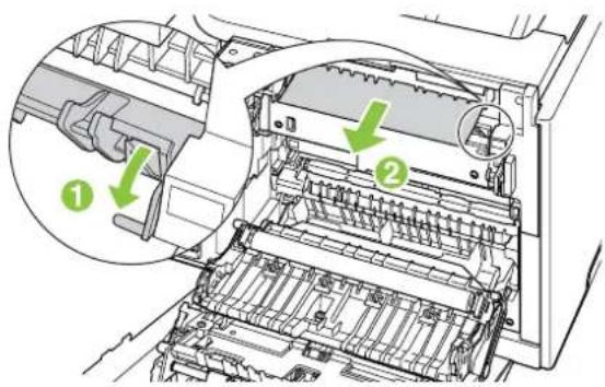 HP Color LaserJet CM2320n - Clear jams in duplexer (duplexing models only) - 2