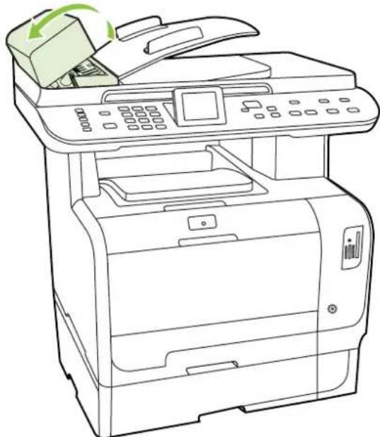 HP Color LaserJet CM2320n - Clean the automatic document feeder (ADF) pickup roller assembly - 2