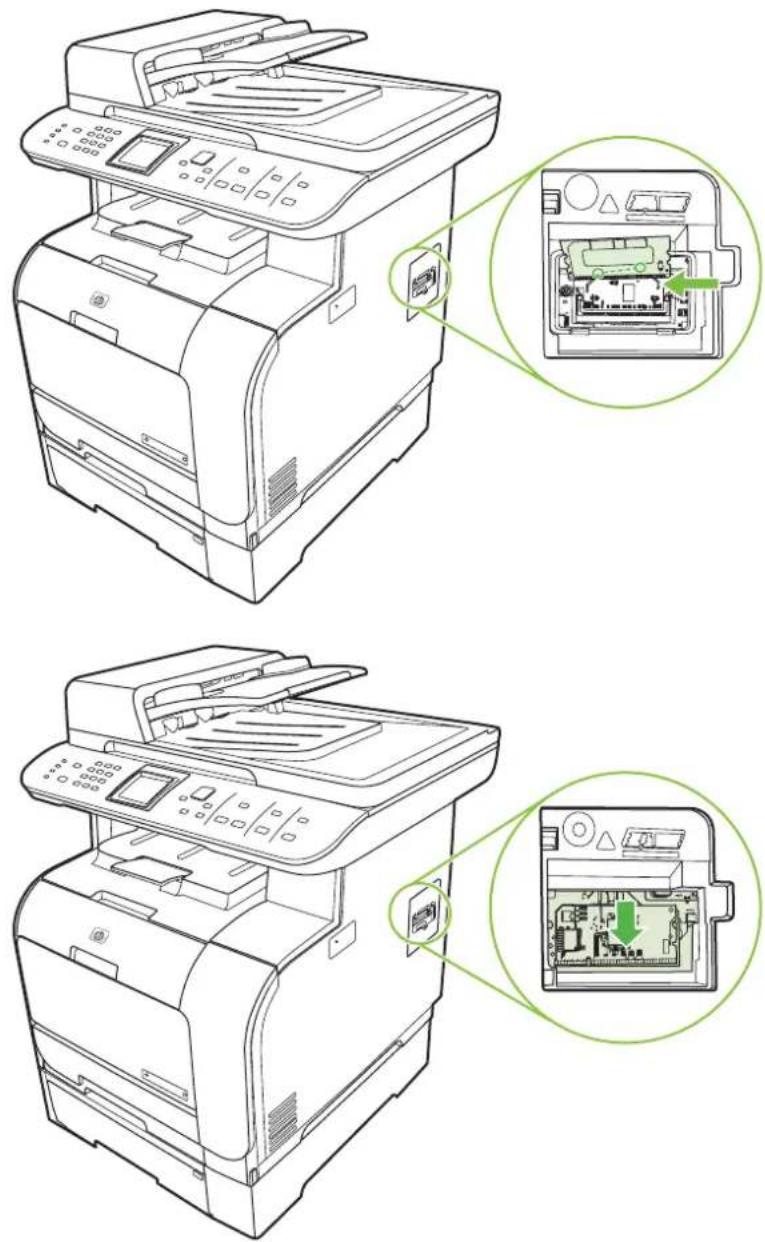 HP Color LaserJet CM2320n - Install a memory DIMM - 4