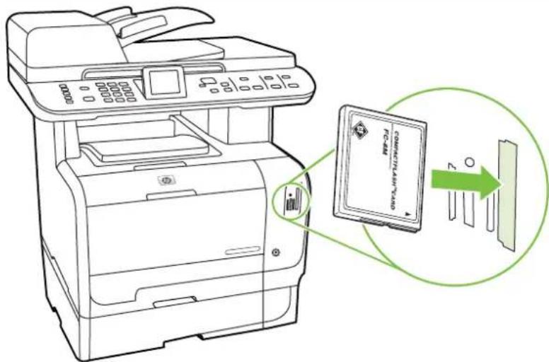 HP Color LaserJet CM2320n - Insert a memory card - 4