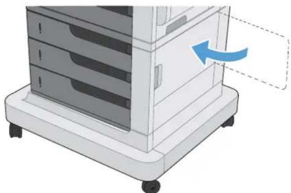 HP Color LaserJet Enterprise CP4525dn - Clear jams in the lower right door (Tray 3, 4, or 5) - 3