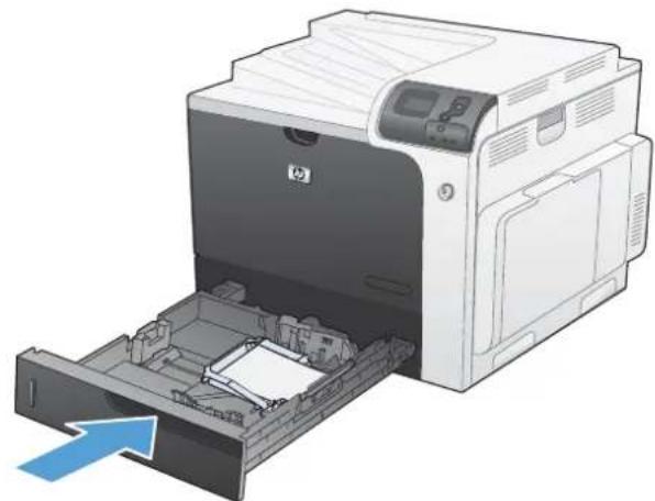 HP Color LaserJet Enterprise CP4525dn - Load Tray 2 and optional Trays 3, 4, and 5 with standard-size paper - 4