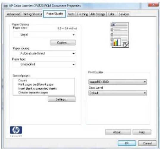 HP Color LaserJet Enterprise CP4525dn - Print on preprinted letterhead or forms with Windows - 3