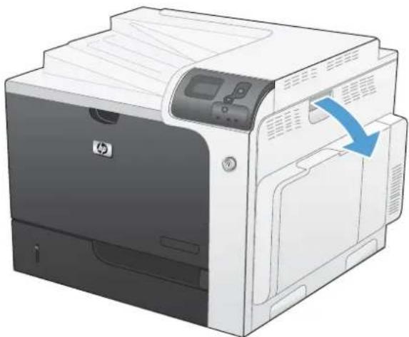 HP Color LaserJet Enterprise CP4525dn - Clear jams in the right door - 1
