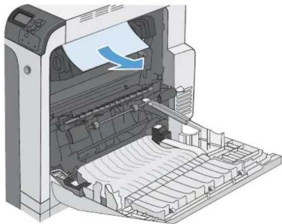 HP Color LaserJet Enterprise CP4525dn - Clear jams in the right door - 4