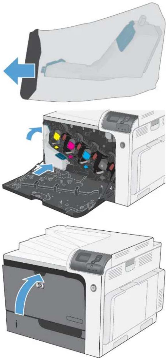 HP Color LaserJet Enterprise CP4525xh - Replace the toner collection unit - 5