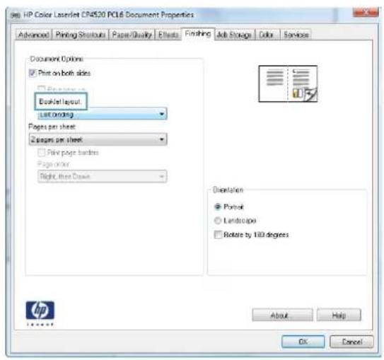 HP Color LaserJet Enterprise CP4525xh - Create a booklet with Windows - 5