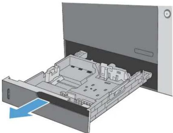 HP Color LaserJet Enterprise CP4525xh - Load Tray 2 and optional Trays 3, 4, and 5 with custom-size paper - 1