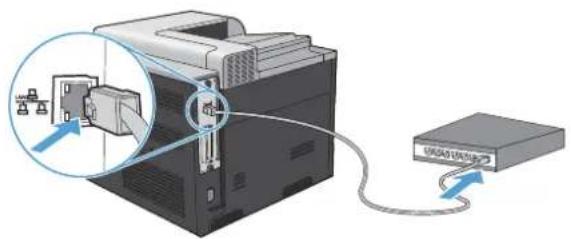 HP Color LaserJet Enterprise CP4525xh - Configure the IP address - 1