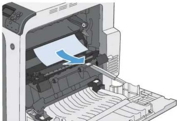 HP Color LaserJet Enterprise CP4525xh - Clear jams in the right door - 3