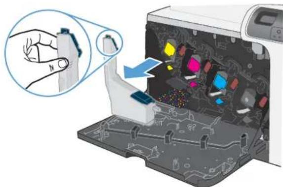 HP Color LaserJet Enterprise CP4525xh - Replace the toner collection unit - 3