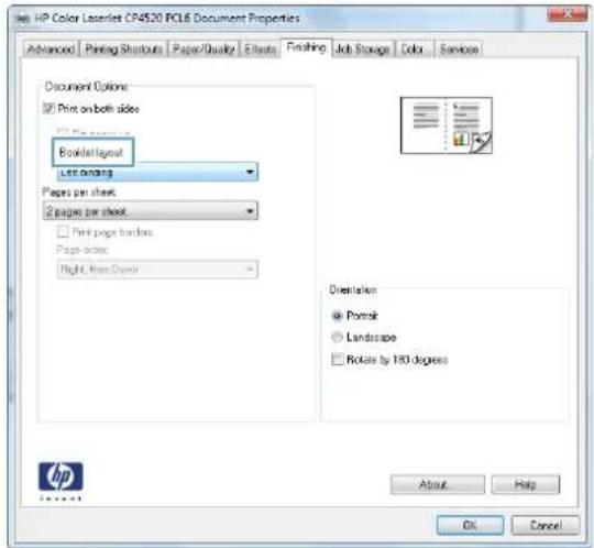 HP Color LaserJet CP5525dn - Create a booklet with Windows - 5