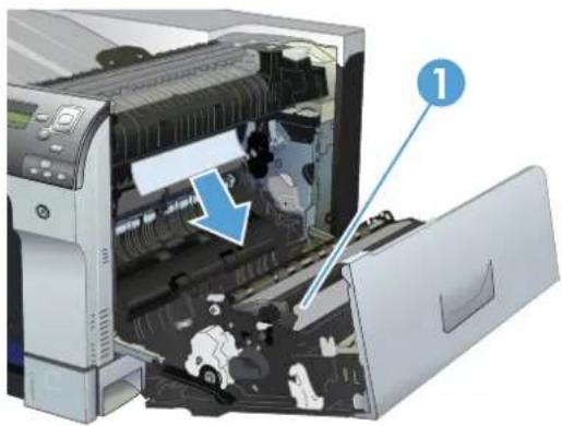HP Color LaserJet CP5525dn - Clear jams in the upper right door - 3