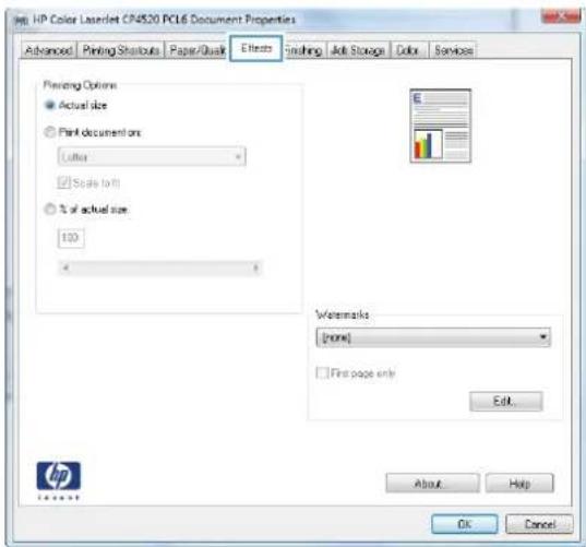 HP Color LaserJet CP5525dn - Scale a document to fit page size - 3