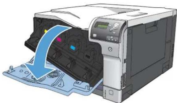 HP Color LaserJet CP5525dn - Replace print cartridges - 1