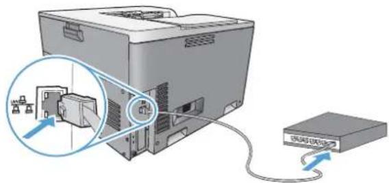 HP Color LaserJet CP5525dn - Configure the IP address - 1