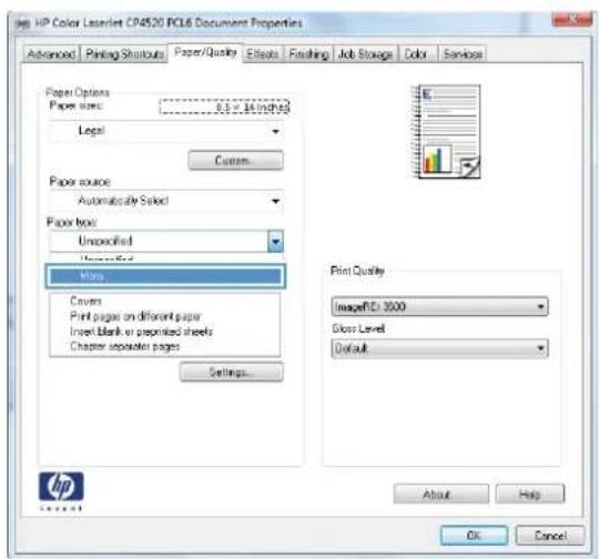HP Color LaserJet CP5525dn - Print on preprinted letterhead or forms with Windows - 4
