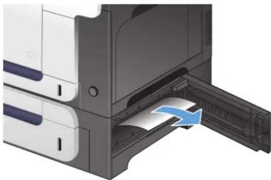 HP LaserJet Pro M570dn - Clear jams in the lower right door (Tray 3) - 2