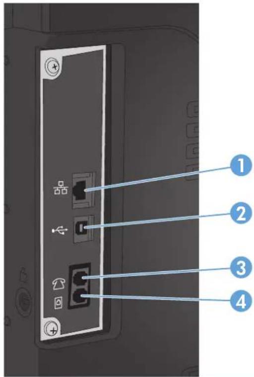 HP LaserJet Pro M570dn - Interface ports - 1