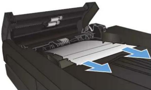 HP LaserJet Pro M570dn - Clear jams in the document feeder - 2