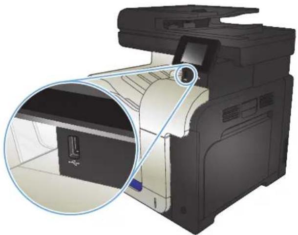 HP LaserJet Pro M570dn - Use walk-up USB printing - 1