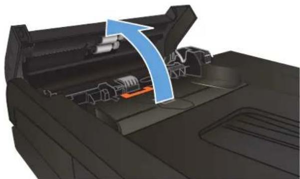 HP LaserJet Pro M570dn - Clean the pickup rollers and separation pad in the document feeder - 1