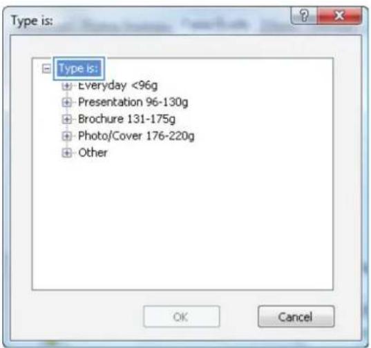 HP LaserJet Pro M570dn - Select the paper type (Windows) - 4