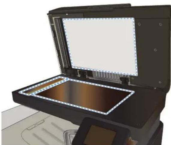 HP LaserJet Pro M570dn - Check the scanner glass for dirt and smudges - 2