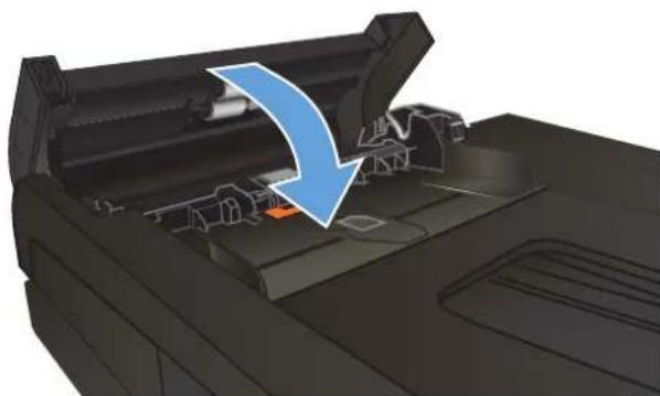 HP LaserJet Pro M570dn - Clean the pickup rollers and separation pad in the document feeder - 3