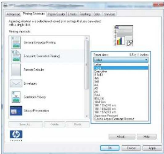 HP LaserJet Pro M570dn - Create printing shortcuts (Windows) - 4