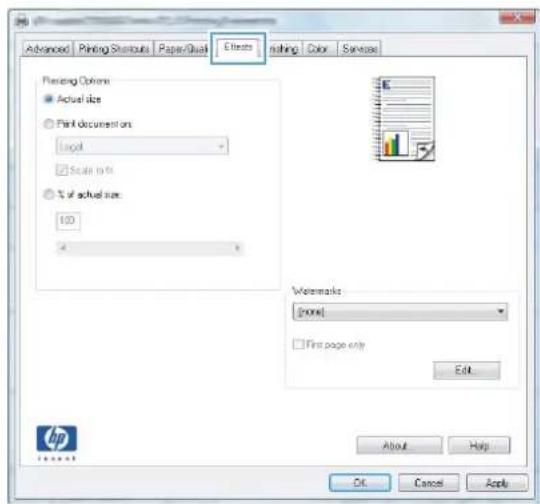 HP LaserJet Pro M570dn - Scale a document to fit page size (Windows) - 2